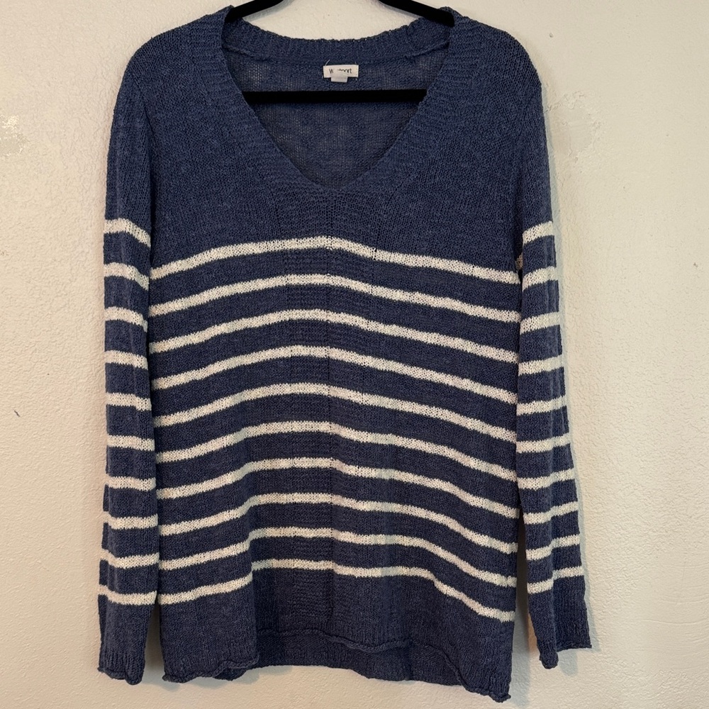 Blue and White Striped Sweater Westport size XL women’s
